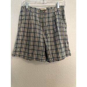 St. John's Bay Women's Size 12 High Rise Multicolored Plaid Shorts Summer Beach